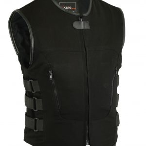 CHALECO PIEL Y VAQUERO 3027 NEGRO