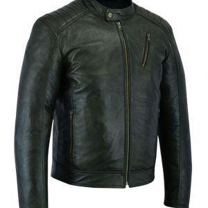 CHAQUETA DE CUERO NEGRO CLASSIC 7861NG