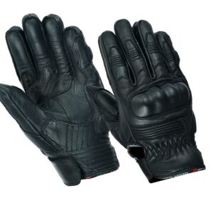 GUANTE DE CUERO CORTO CON PROTECCION NEGRO