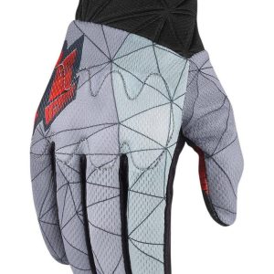 GUANTES IICON ANTHEM BLENDER GRIS/ROJO